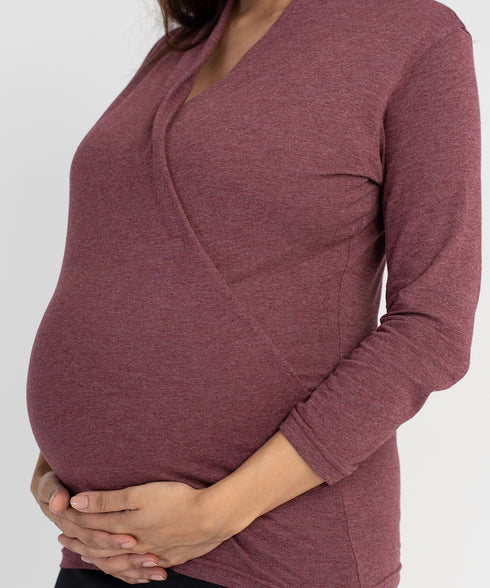 Women's Maternity/Nursing Wrap Top